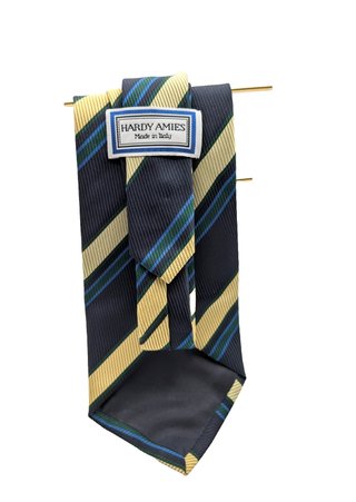 Hardy Amies Cravatta Uomo Blu Navy Righe