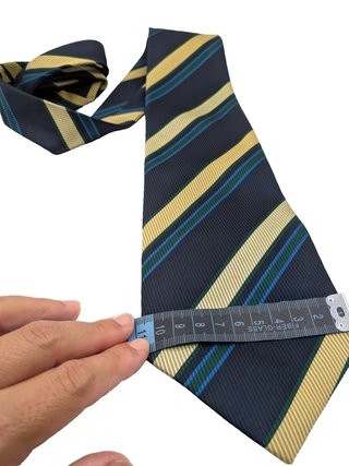 Hardy Amies Cravatta Uomo Blu Navy Righe