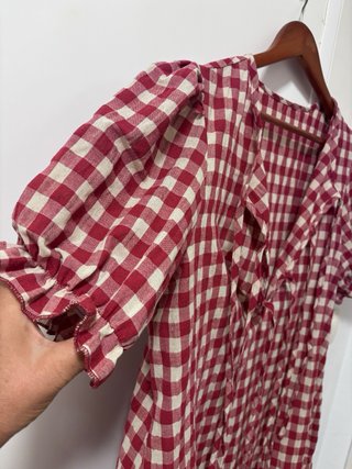 Vestido cuadros rojo y blanco Talla L