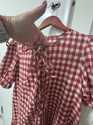 Vestido cuadros rojo y blanco Talla L