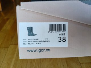 Botas de agua Igor Negras Talla 38