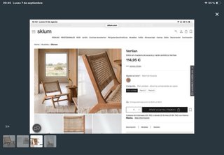 Sillón madera acacia y ratán sintético nuevo
