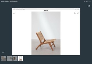Sillón madera acacia y ratán sintético nuevo