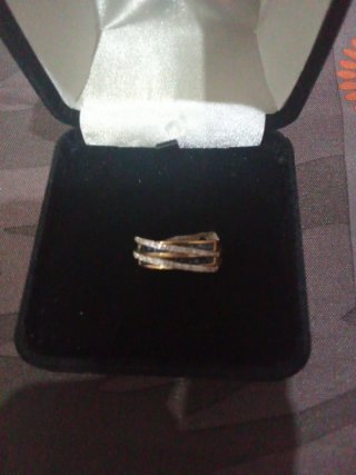 Anillo Oro 24K Zafiros y Diamantes