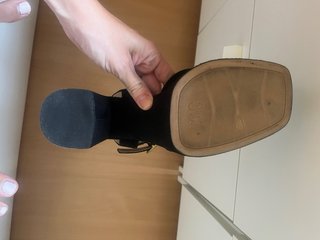 Zapatos de tacón negros con plataforma