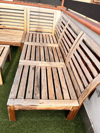 Conjunto Muebles Jardín Madera IKEA APPLARO