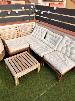 Conjunto Muebles Jardín Madera IKEA APPLARO
