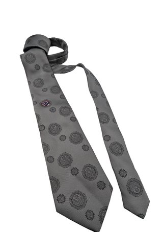 Cravatta Uomo 100% Seta Made in Italy Grigio