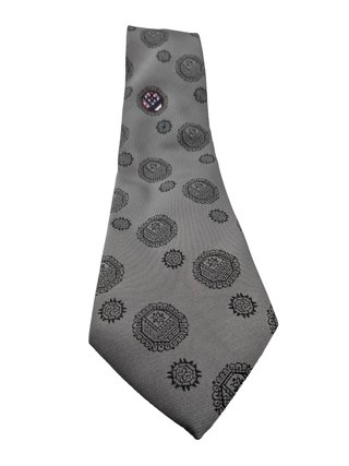 Cravatta Uomo 100% Seta Made in Italy Grigio