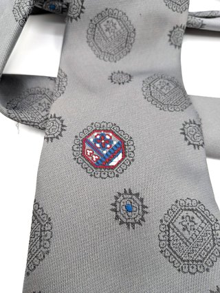 Cravatta Uomo 100% Seta Made in Italy Grigio