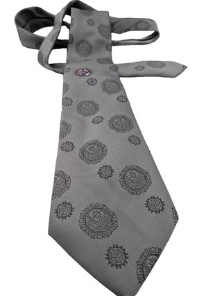 Cravatta Uomo 100% Seta Made in Italy Grigio