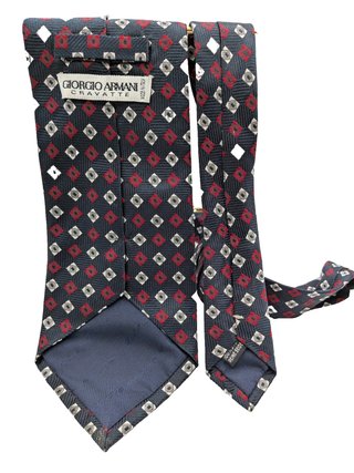 Giorgio Armani Cravatta Uomo 100% Seta Blu