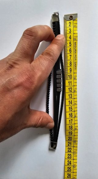 Pulsera Piel y Acero Hombre