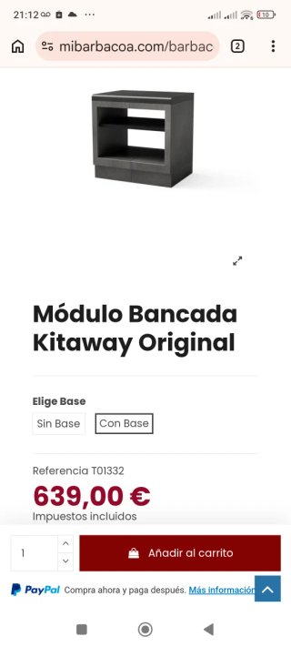 Módulo barbacoa de piedra lujo. Marca tuozi