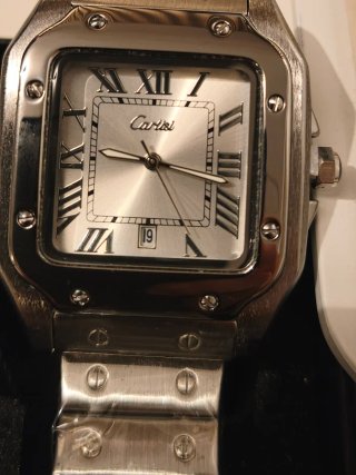 Reloj de cuarzo cuadrado de acero inoxidable