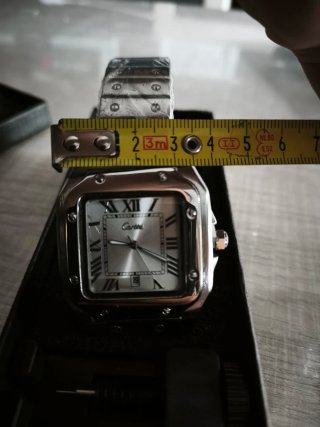 Reloj de cuarzo cuadrado de acero inoxidable