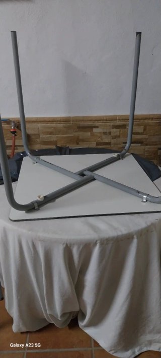 Mesa y Sillas Terraza Gris/Blanco