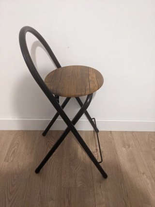 Taburete Plegable Metal y Madera