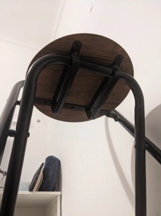 Taburete Plegable Metal y Madera