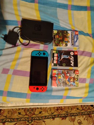 Nintendo Switch + 3 Juegos