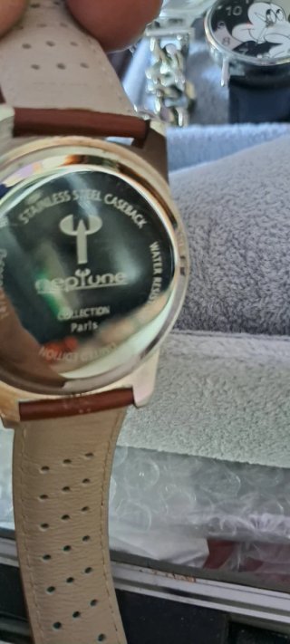 Orologio Neptune Cronografo Nero Marrone