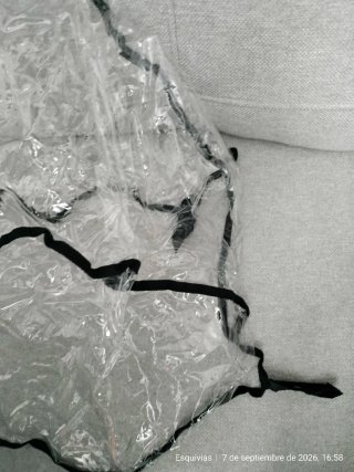 Cubierta para silla de paseo transparente