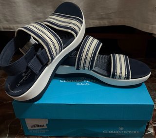 Sandalias Clarks Cloudsteppers Azul Blanco