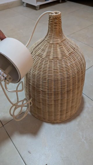 Lámpara de techo LERAN mimbre, bambú, ratan