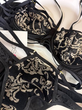 Conjunto lencero negro Casmir Talla M