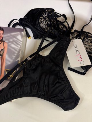 Conjunto lencero negro Casmir Talla M