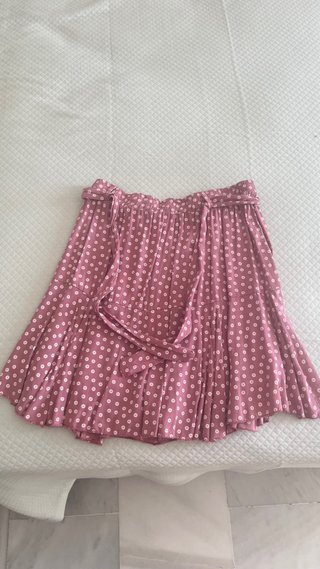 Falda rosa florecitas