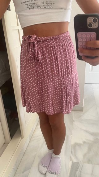 Falda rosa florecitas