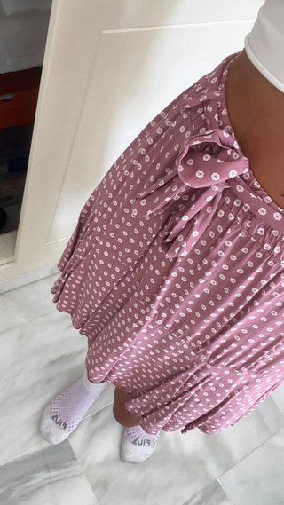 Falda rosa florecitas