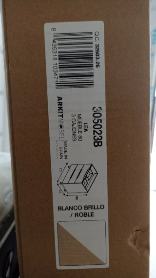 Mueble de baño de 80 cm Arkitmobil mod. LEA.