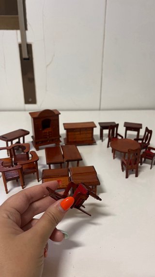 Lote Muebles Miniatura Casa Muñecas 1:12