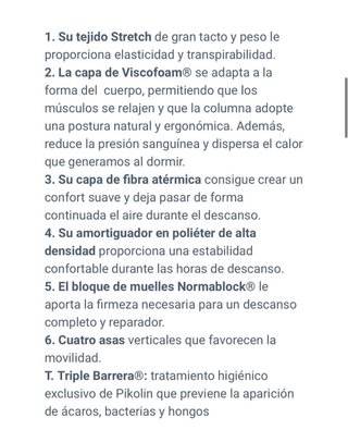Colchón NUEVO PIKOLÍN 90x190 Alta Firmeza