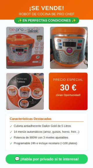 Robot de Cocina Be Pro Chef Delicook