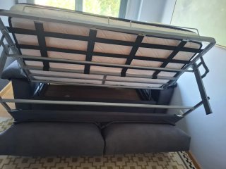 Sofá Cama tipo Italiano en gris antracita