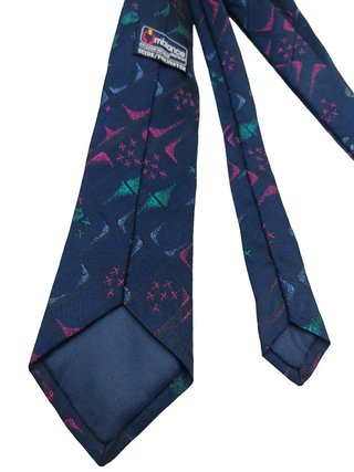 ​Cravatta Ambiance Krefeld Vintage Seta Silk Blu