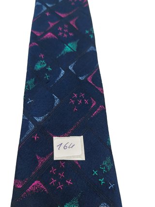 ​Cravatta Ambiance Krefeld Vintage Seta Silk Blu