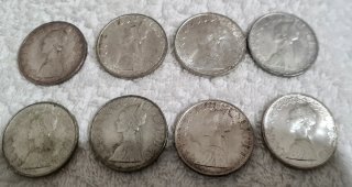 Serie 500 Lire Argento UNC AU 10 moneda 1958/67