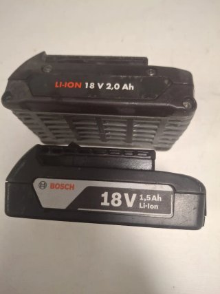 2 Baterías Bosch Litio 18V