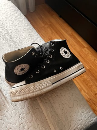 Zapatillas Converse Piel Alta Negra