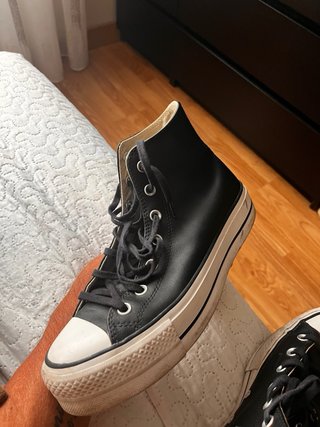 Zapatillas Converse Piel Alta Negra