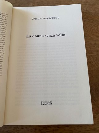 La donna senza volto Massimo Prevideprato Libro