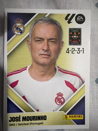 Cromos Panini José Mourinho Real Madrid