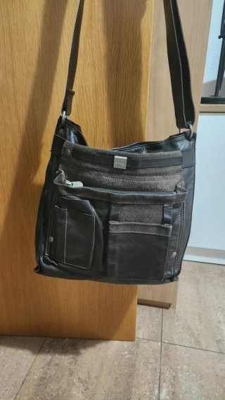 Bolso Piel Mandarina Duck Marrón