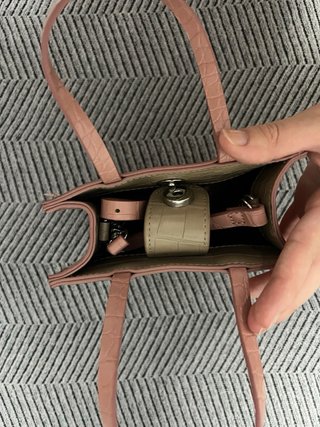 Bolso Parfois rosa efecto piel cocodrilo