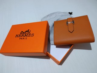Cartera Hermès Marrón/Naranja