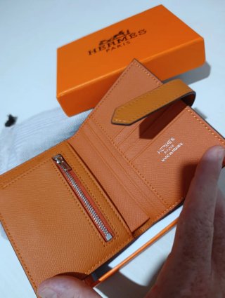Cartera Hermès Marrón/Naranja